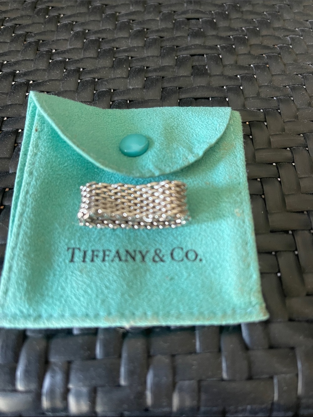 Tiffany & Co. Silver Mesh Ring Size 6.5